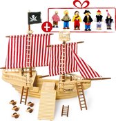Legler Piratenschip Piratenschip + 6 gratis piratenpoppetjes