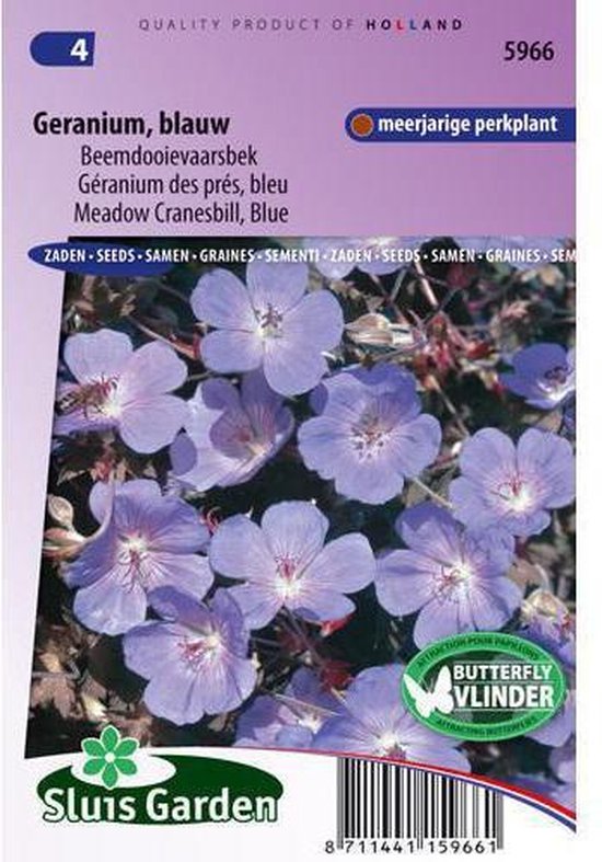 Sluis Garden - Beemdooievaarsbek Blauw (Geranium pratense)