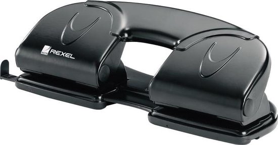 Rexel V412 4 Hole Punch Black - Making IT Green