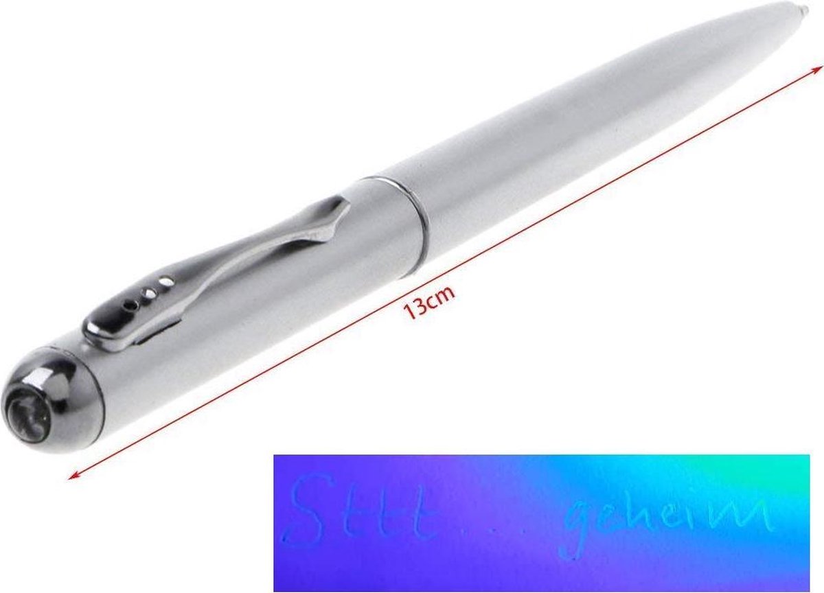 Geheimschrift pen met Magische Uv-lamp - Onzichtbare inkt | bol.com