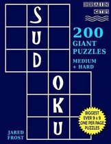 Sudoku 200 Giant Puzzles,100 Medium and 100 Hard