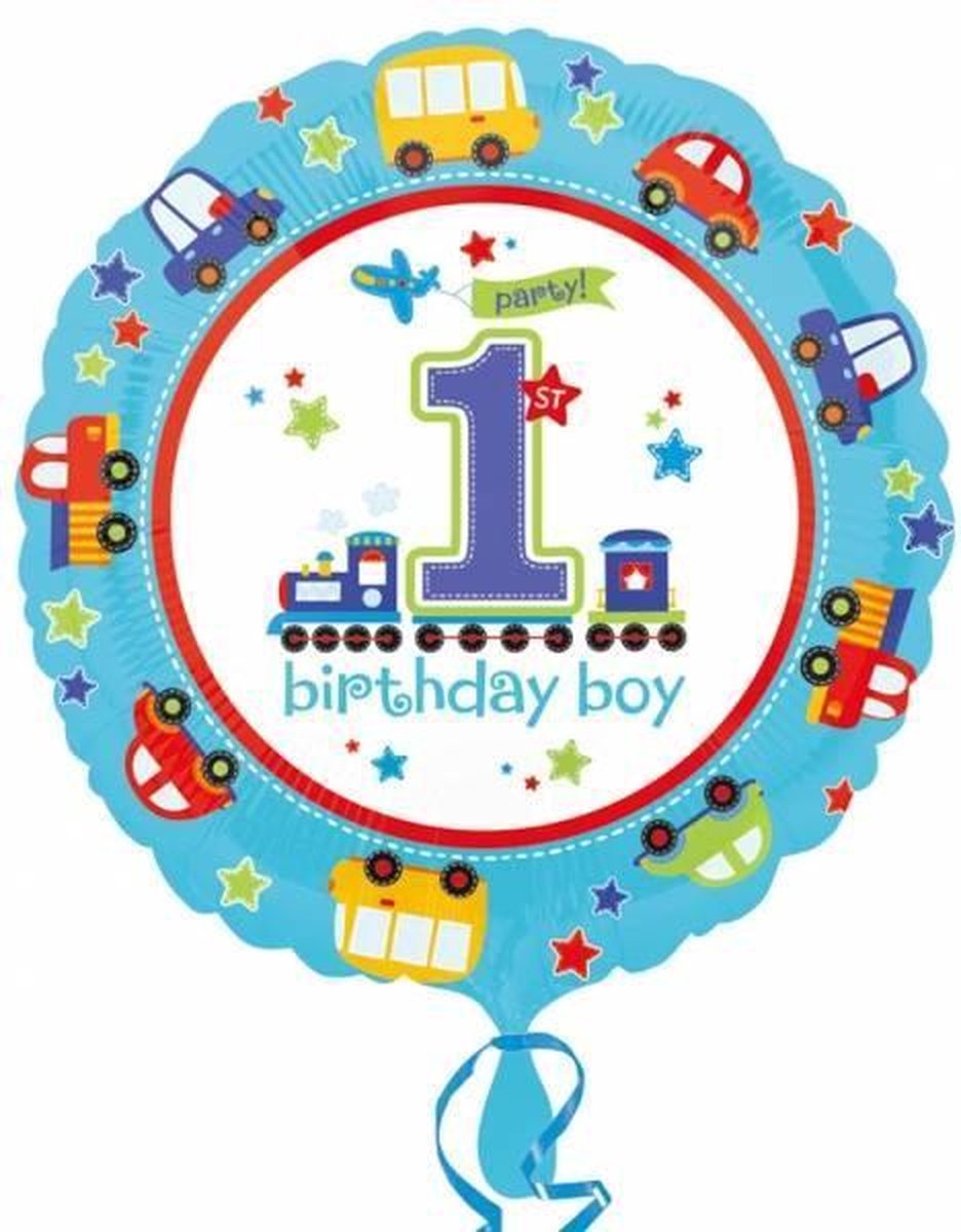 Afbeelding van product Merkloos / Sans marque  1st Birthday Boy - Folieballon 45 cm