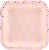 borden Grid, licht roze, 20x20 cm. (1 zakje met 6 stuks)