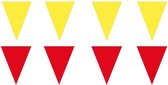 Gele/Rode feest punt vlaggetjes pakket - 60 meter - slingers / vlaggenlijn
