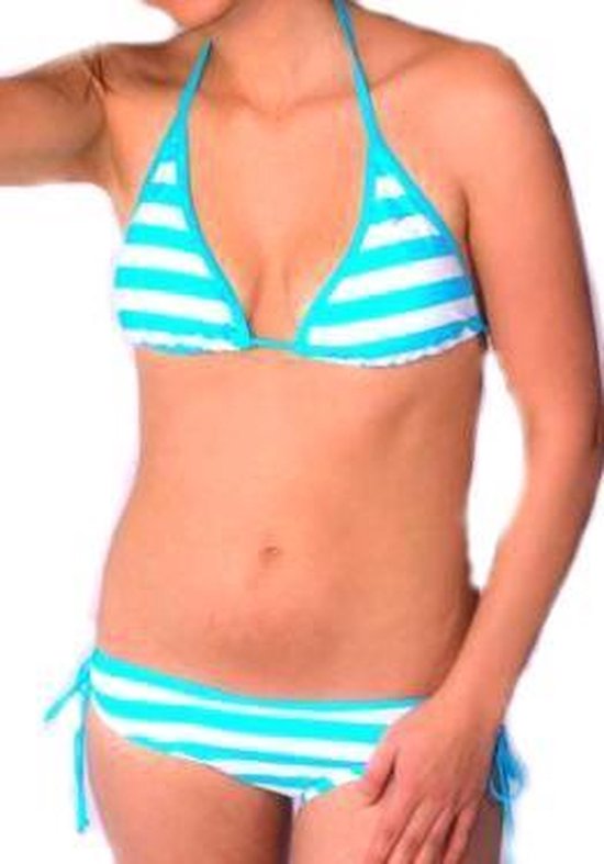 Speedo Bikini Dames Blauw / Wit Gestreept Maat 36 (S)
