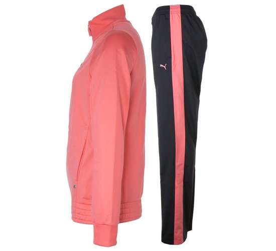 Puma Knitted Panelled Trainingspak Dames Trainingspak - Maat XL - Vrouwen -  roze/zwart | bol.com