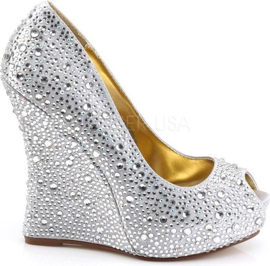 Fabulicious Sleehakken -36 Shoes- ISABELLE-18 US 6 Zilverkleurig | bol.com