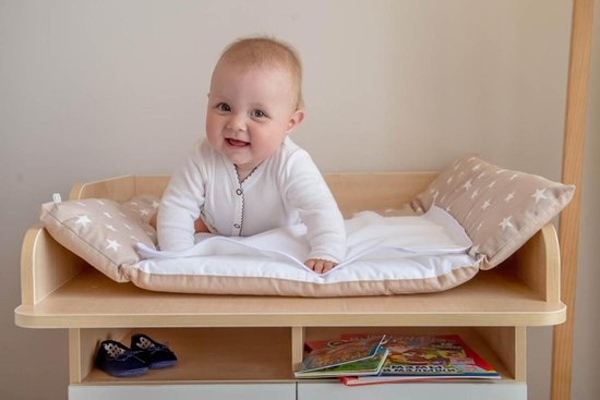 Polini Baby Aankleedkussen 'Sterren' Grijs – 77×72 bol.com