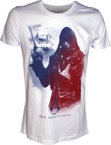 Assassins Creed Unity -XL- T-shirt Wit, Arno in Franse Vlag