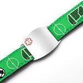 Medische ID (kinder)armband - Voetbal print