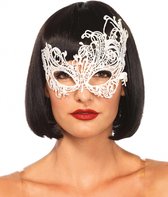 Wit Venetiaans fantasiemasker voor volwassenen - Verkleedmasker