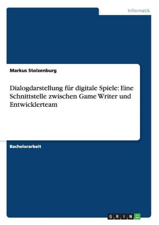 Dialogdarstellung F r Digitale Spiele - cover