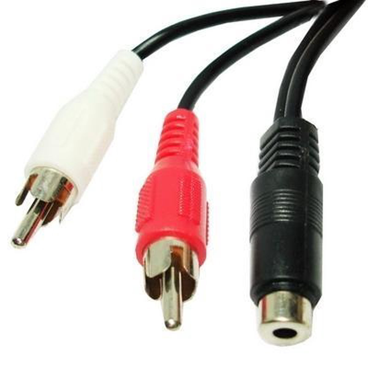 Jack kabel - Stereo naar Mono - Afscherming: Dubbel, Aansluiting 1