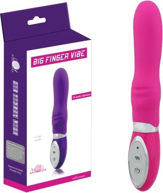 APHRODISIA Big Finger Vibe 10 trilstanden - Stimulerend Voor Vrouwen - Seks toys - G-spot stimulator - Dildo - Sex speeltjes - Sex toys - Erotiek - Vibrators Voor Vrouwen - Seksspeeltjes Voor Koppels - Stimulator - Clitoris - USB - Waterproof