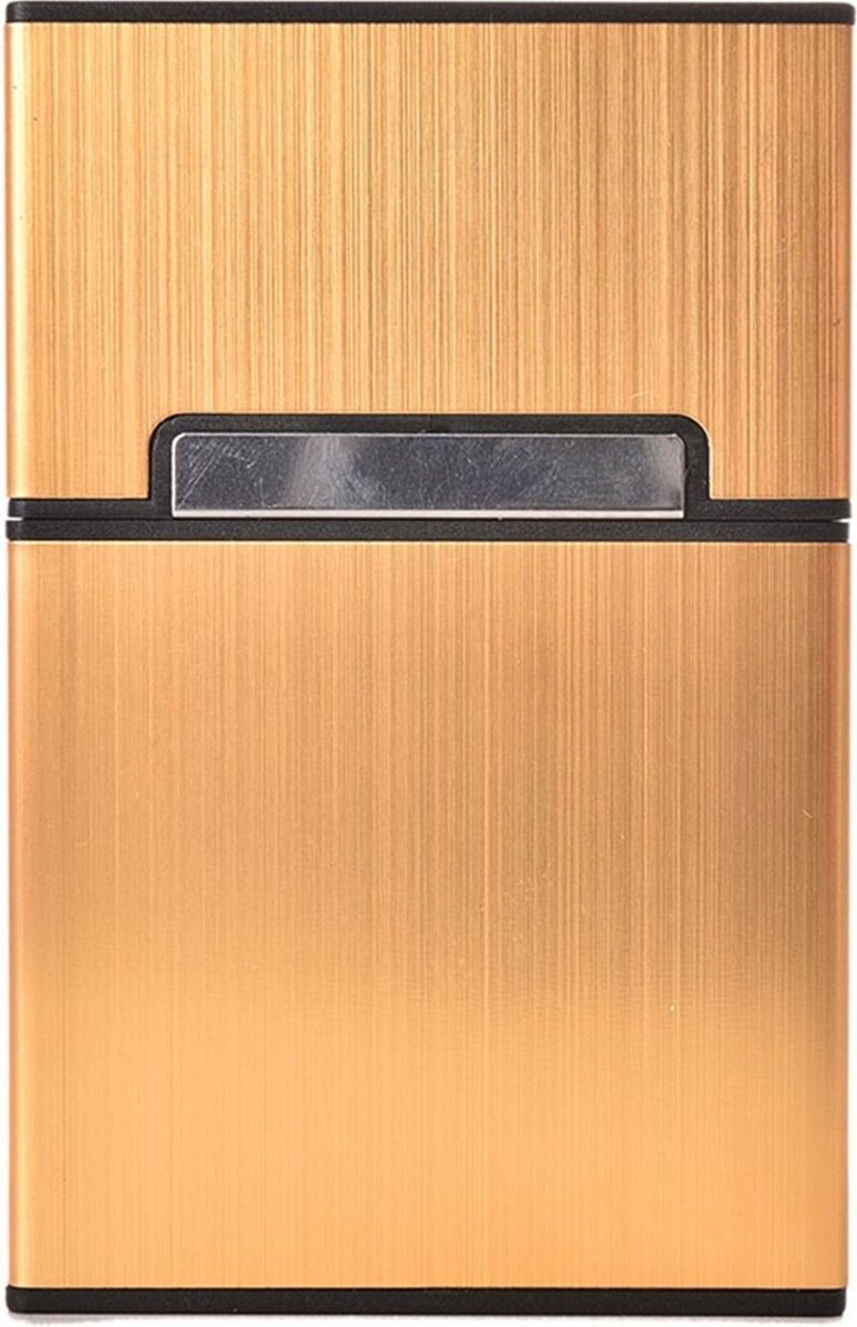 Goedkoopste Luxe Sigarettendoosje aluminium Goud