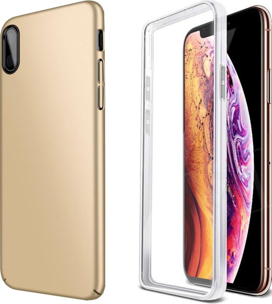 bol.com | iCall - Apple iPhone Xs Max Hoesje + Screenprotector - 2 in 1  Siliconen TPU Case voor...
