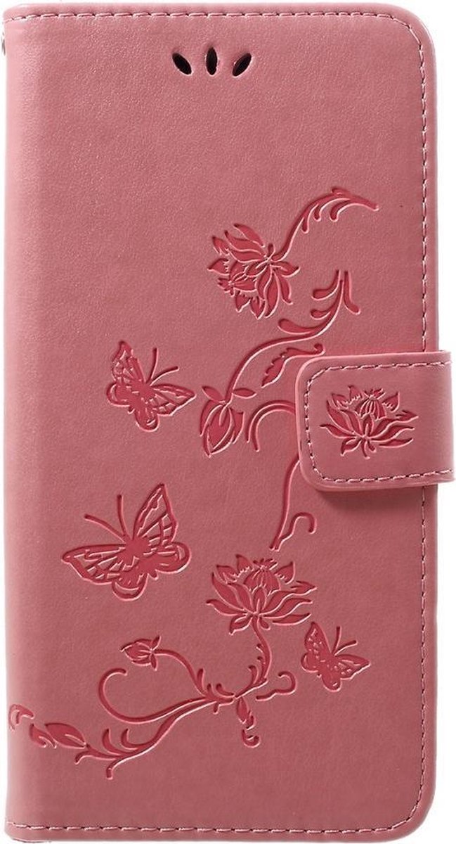 Bloemen & Vlinders Book Case - Geschikt voor Samsung Galaxy A50 / A30s Hoesje - Pink