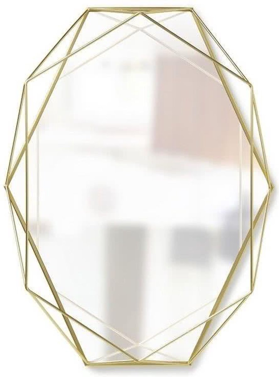 Umbra wandspiegel Prisma - Messing