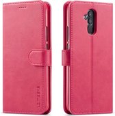 LC.IMEEKE Luxe Book Case - Geschikt voor Huawei Mate 20 Lite Hoesje - Roze