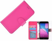 Wallet Bookcase Hoesje voor Huawei Y6 Pro 2017 - Roze Fashion