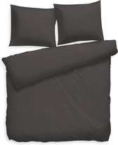 Dekbedovertrek Uni Puntini dark gull grey - 100% Katoen-satijn