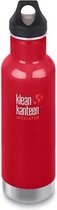 Klean Kanteen Classic 0.592l Zwart, Rood, Roestvrijstaal thermosfles