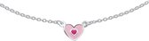 The Jewelry Collection Ketting - Hart - 36-38cm - Zilver