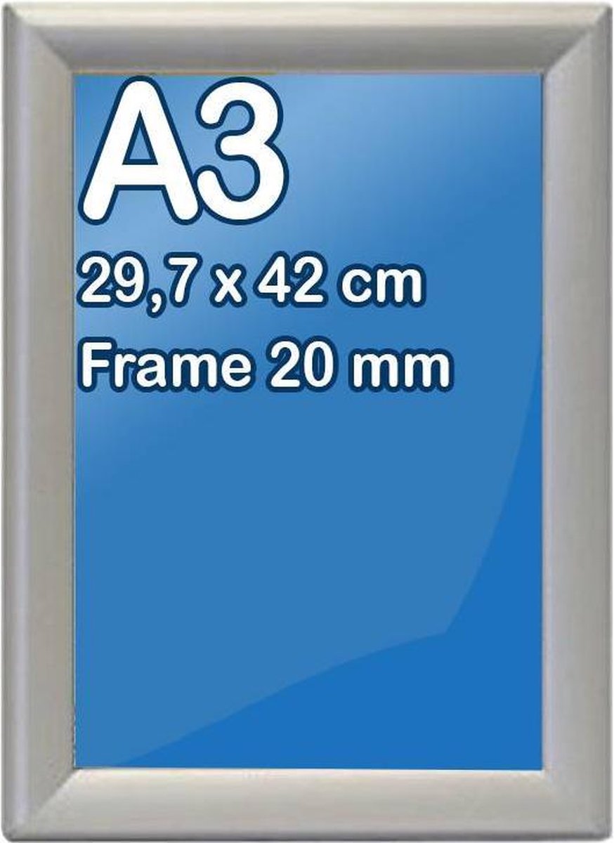 Kliklijst A3formaat 29,7 x 42 cm, frame 20 mm