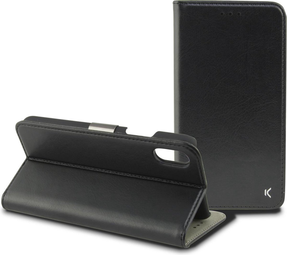 KSIX Staande Folio Case met Magnetische Sluiting - iPhone X - Zwart
