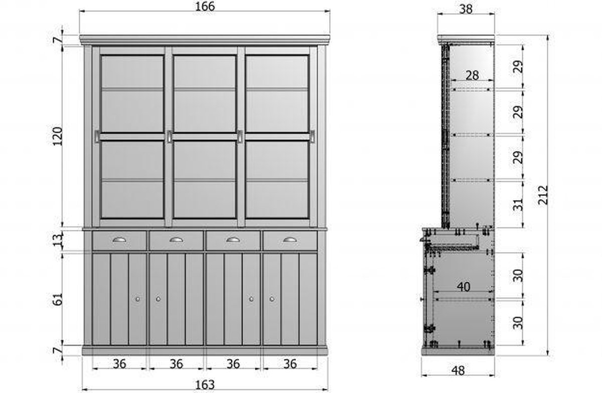 levering Wizard Schuldenaar 101-Dingenrek Geborsteld Zwart - 80x11xH178 cm | bol.com