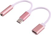 USB-C / Type C Male naar 3,5 mm Female & Type-C Female Audio Adapter, voor Galaxy S8 & S8 + / LG G6 / Huawei P10 & P10 Plus / Geschikt voor Xiaomi Mi6 & Max 2 en andere smartphones