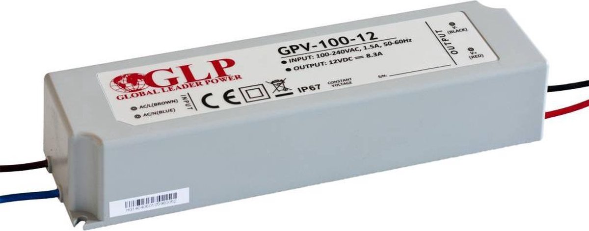 Alimentation LED 12V DC - 100W - IP67 - GLP