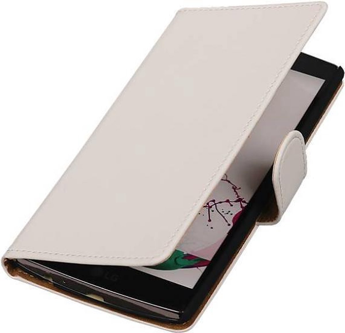 Bookstyle Hoes Geschikt Geschikt voor LG G4 Wit