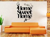 Muursticker - Home Sweet Home - 58x71 - Zwart