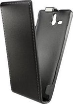 Dolce Vita Flip Style Leather Case Zwart Xperia U