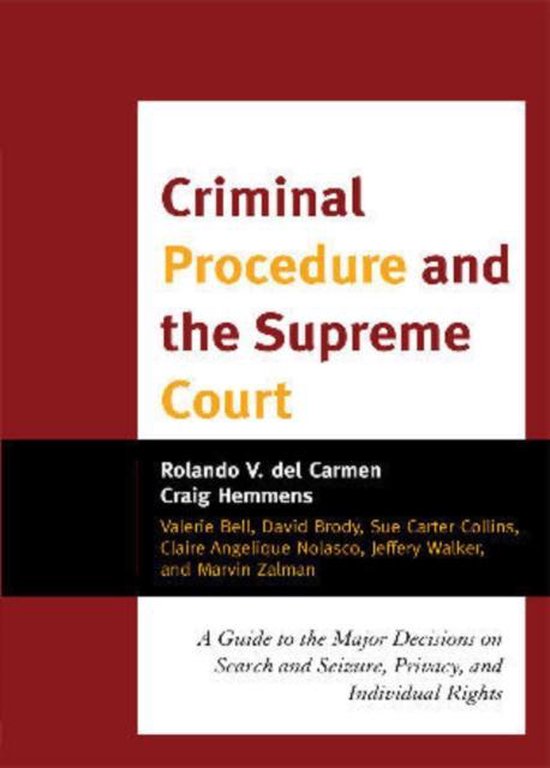 Criminal Procedure and the Supreme Court | 9781442201569 | Rolando V ...