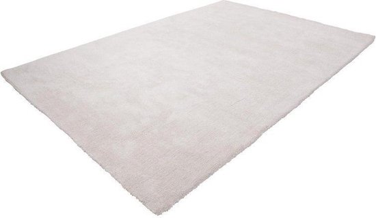 Lalee Velutto - Hoogpolig- zacht- glimmend- velvet- effen- karpet- shaggy- 200x290 cm ivoor gebroken wit