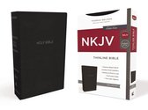 NKJV, Thinline Bible, Leathersoft, Black, Red Letter, Comfort Print