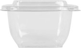 VOORDEELPAK: 5 transparante vierkante saladeboxen 1500 ml