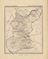Historische kaart, plattegrond van gemeente Hellendoorn in Overijssel uit 1867 door Kuyper van Kaartcadeau.com