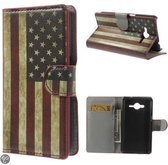 USA vlag agenda wallet hoesje Samsung Galaxy Core 2