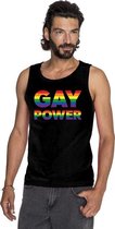 Zwart Gay Power pride tanktop heren M