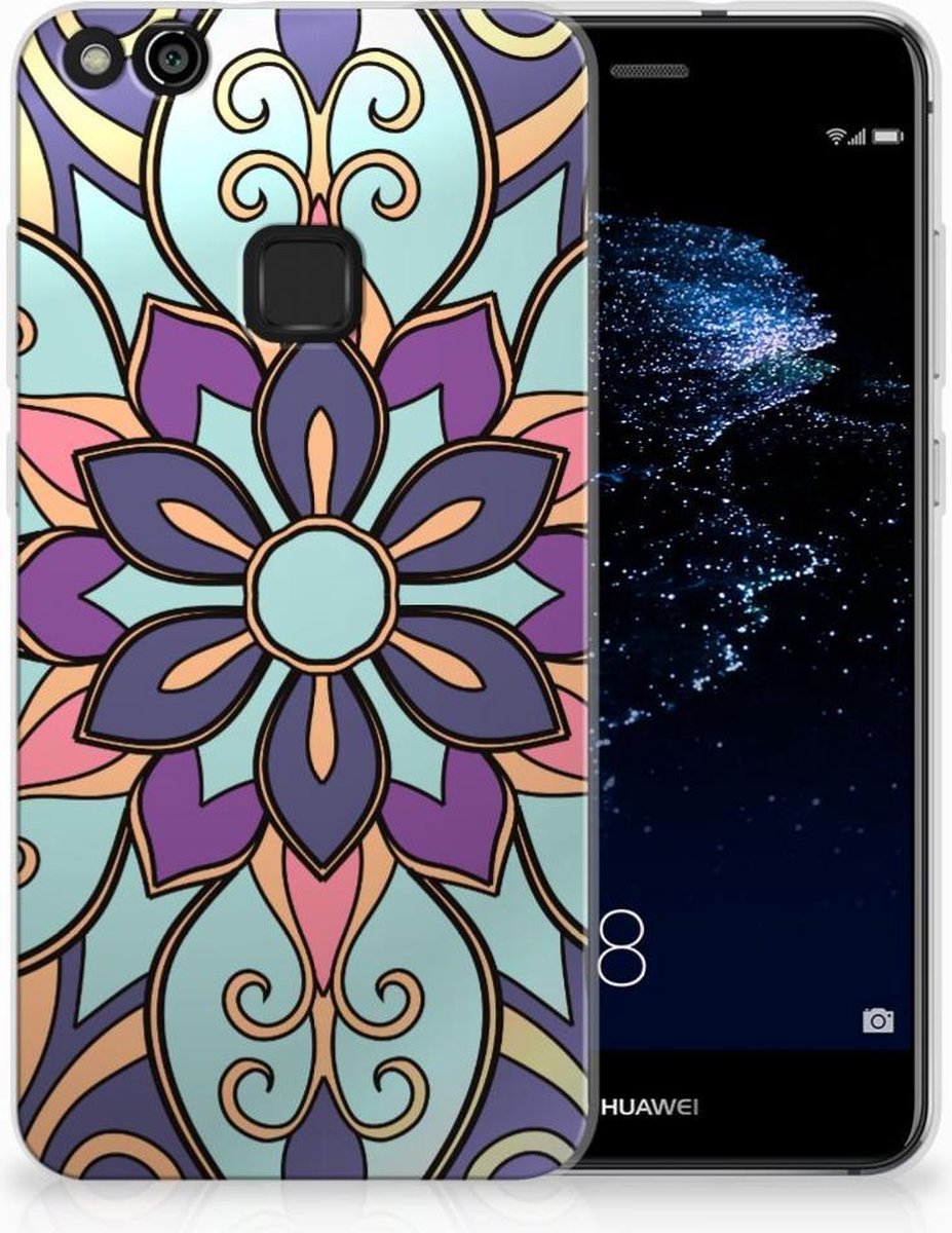 Huawei P10 Lite TPU Case Purple Flower