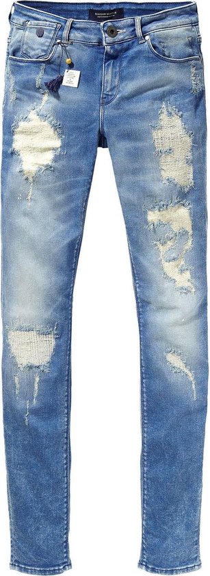 beige stretch pantalon met lurex glitter en wijde pijpen 159089