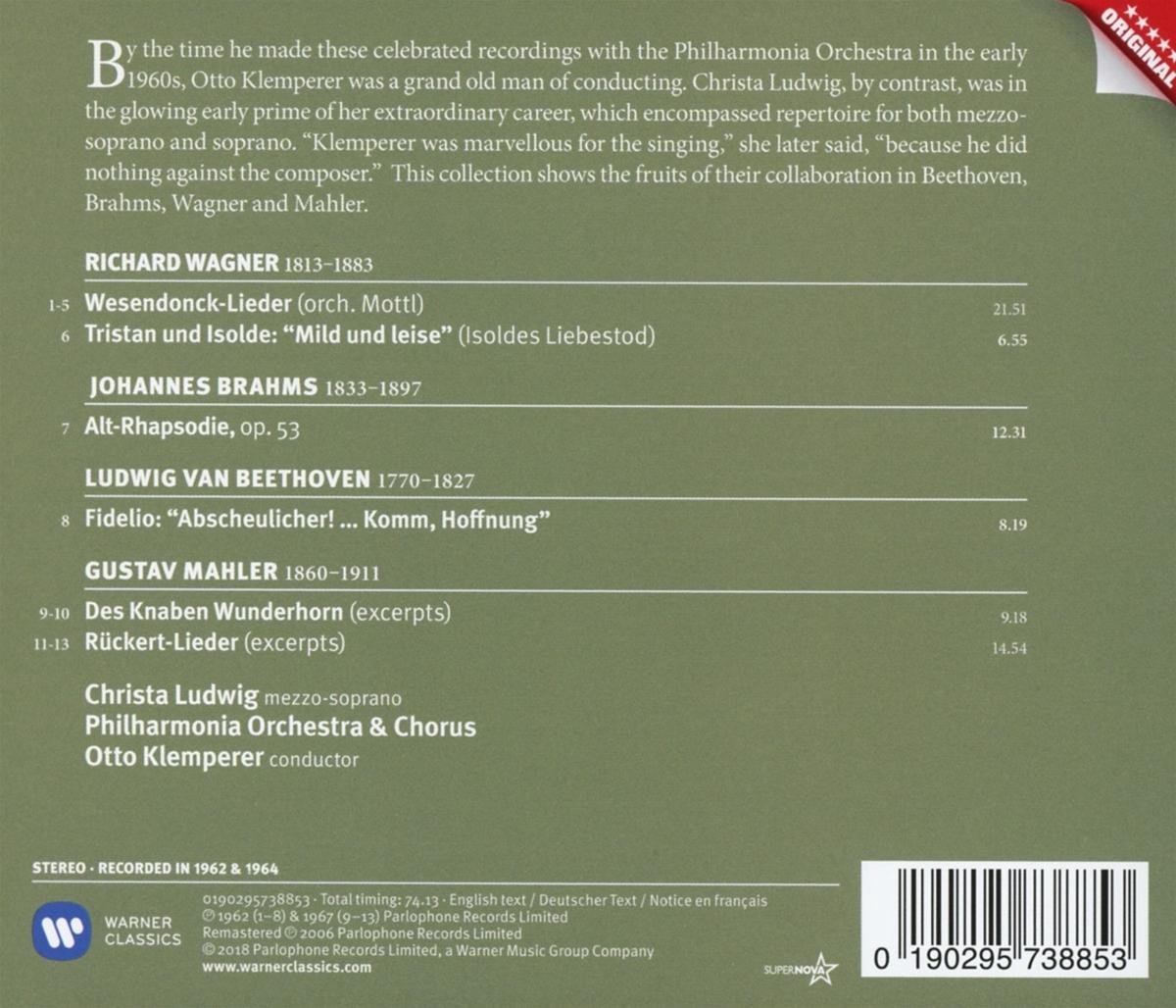 Brahms: Alt-Rhapsodie / Wagner: Wesendonck-Lieder / Mahler: 5 Lieder