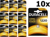 10 Stuks - Duracell CR1220 3V 36mAh lithium batterij