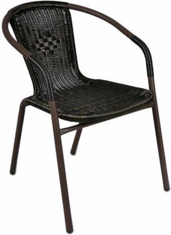 gracht extract Regan Tuinstoel stoelen Bistro tuinstoel donkerbruin 2 stuks | bol.com