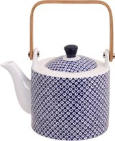 Tokyo Design Studio Nippon Blue Theepot 0,6 liter in fraaie Geschenkdoos. Tea for One Theepotje met uitneembaar Theefilter