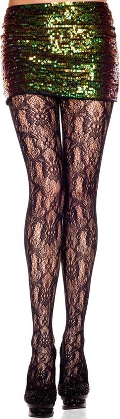 Sexy zwarte kanten panty | bol.com