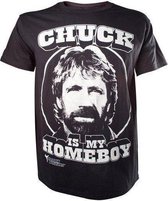Chuck Norris - Heren T-shirt Chuck is my Homeboy - S